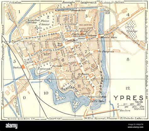 Street Map Of Ypres Belgium