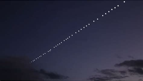 String Of Lights In The Sky
