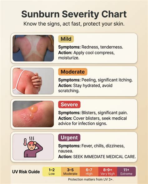 Sunburn Severity Chart