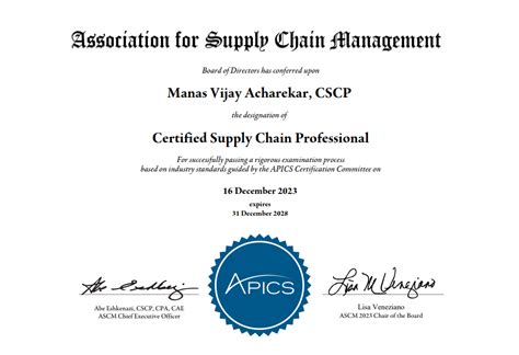 Supply Chain Certification