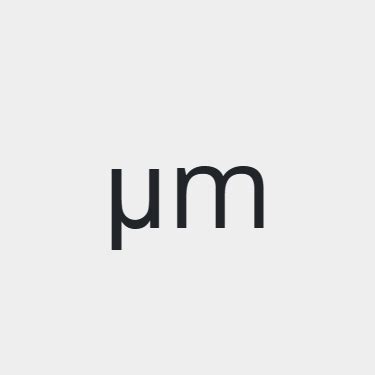 Symbol For Micrometer