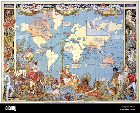 The Granger Collection Map Of The British Empire