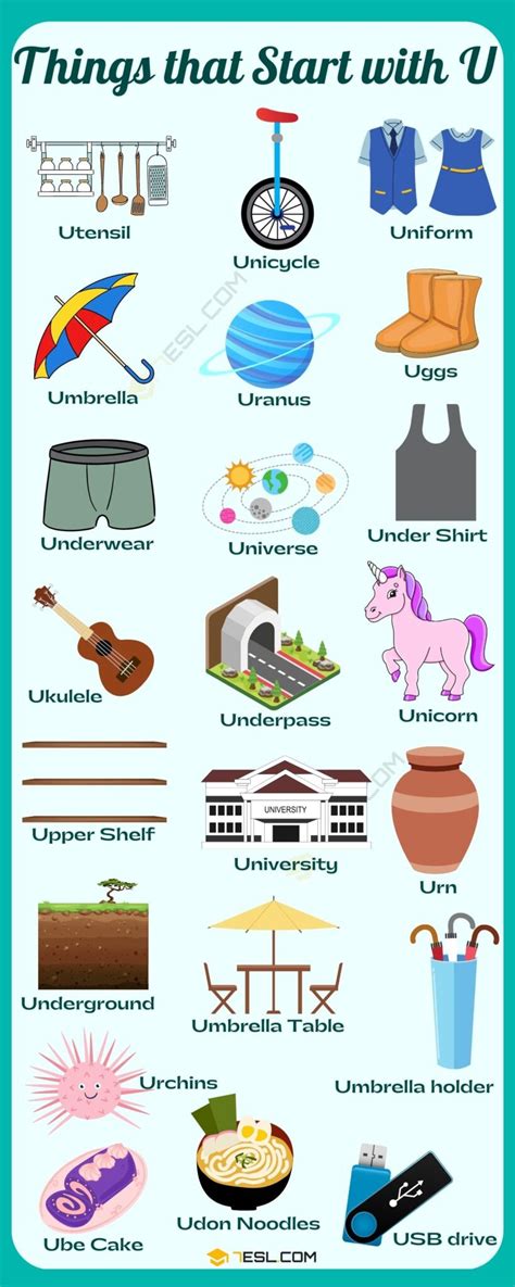 Things That Start With Letter U