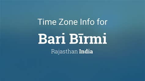 Time Zone Of Rajasthan