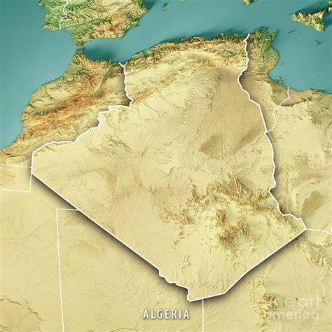 Topographic Map Of Algeria