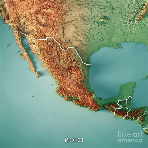 Topographic Map Of Central America