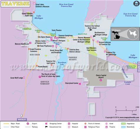 Traverse City Time Zone Map