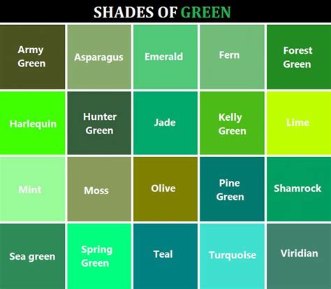 Types Of Green