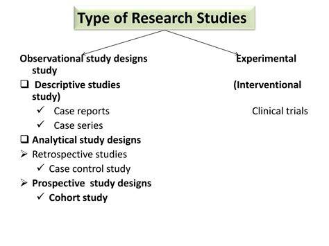 Types Of Studies
