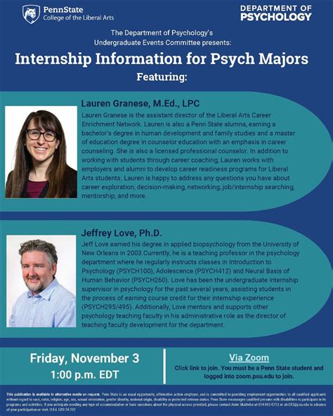 Undergrad Psych Internships