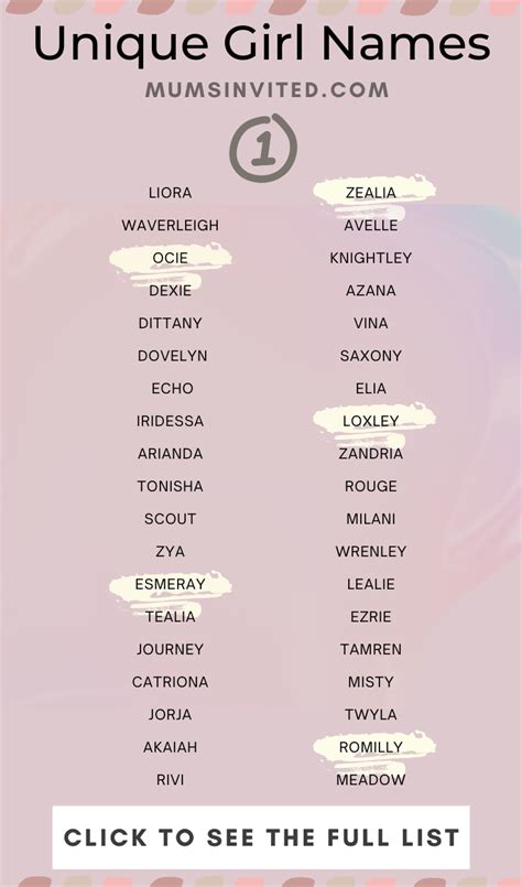 Unique Girl Nicknames