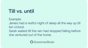 Until Vs Till Practice
