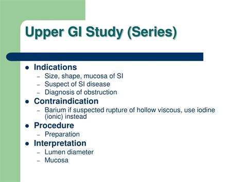 Upper Gi Series Test