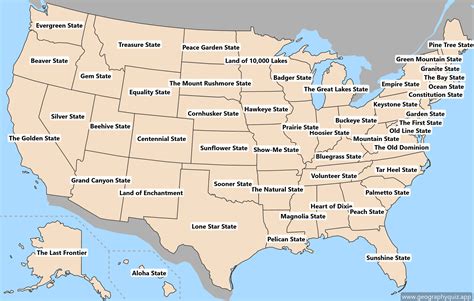 Us State Nicknames