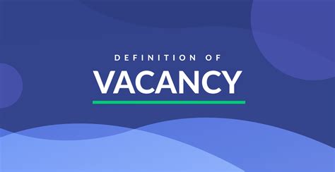Vacancy Definition