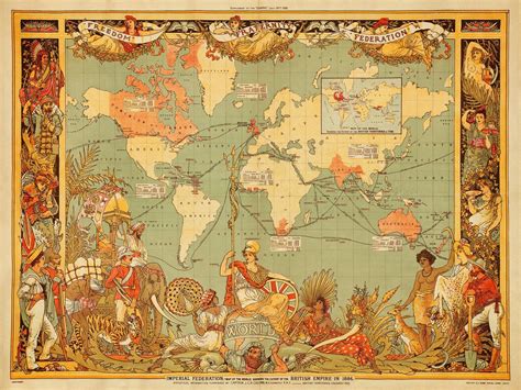 Vintage Map Of British Empire