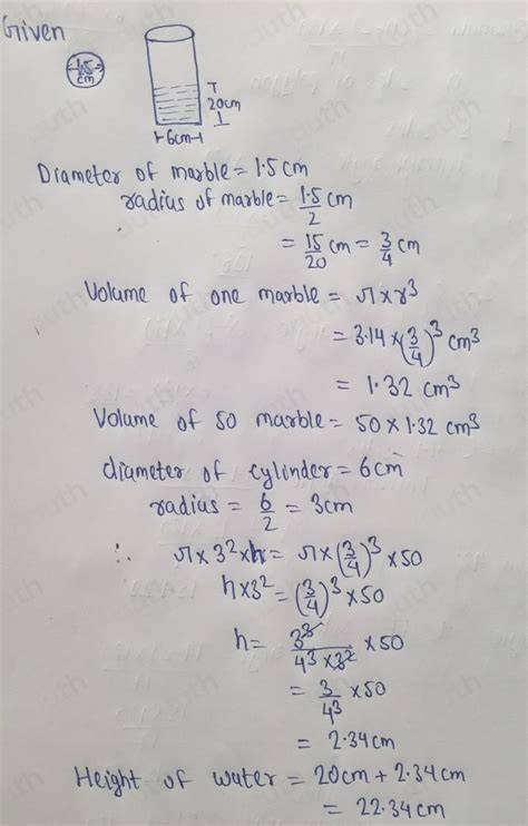 Volume Of Marble