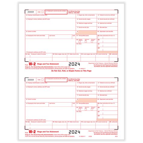 W 2 Form Print Out