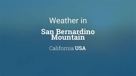 Weather City San Bernardino
