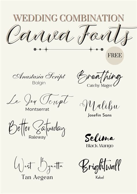 Wedding Invitation Fonts Free