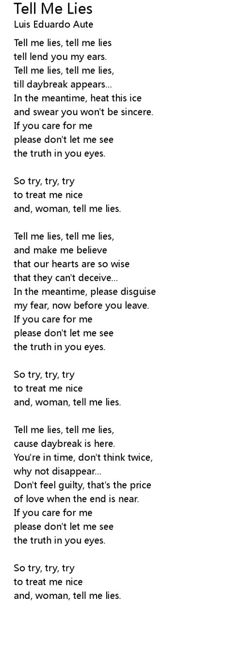 Weight Of Lies Lyrics