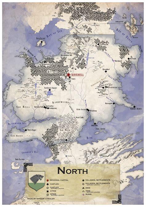 Westeros North Map