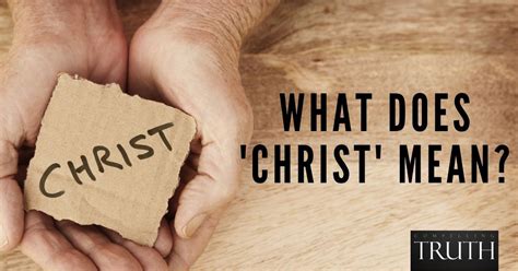 What Does Christ Mean