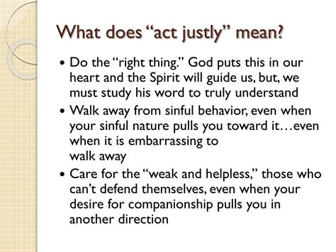 What Does Do Justly Mean
