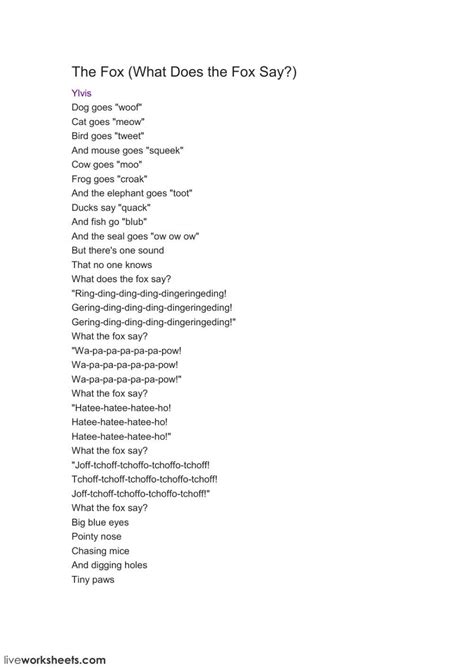 What Does Fox Say Lyrics