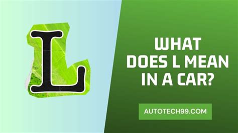 What Does L Mean In Driving