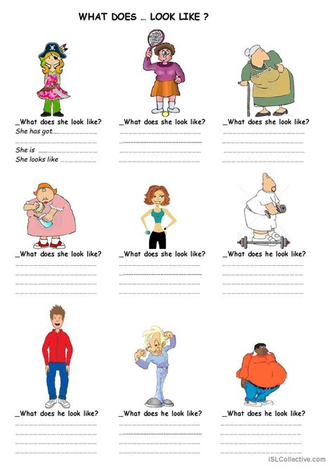 What Does Look Like Worksheet