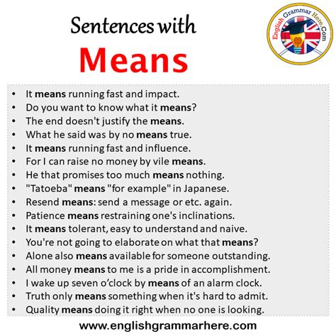 What Does Mean In A Sentence
