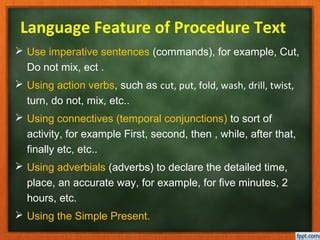 What Is The Language Features Of Procedure Text