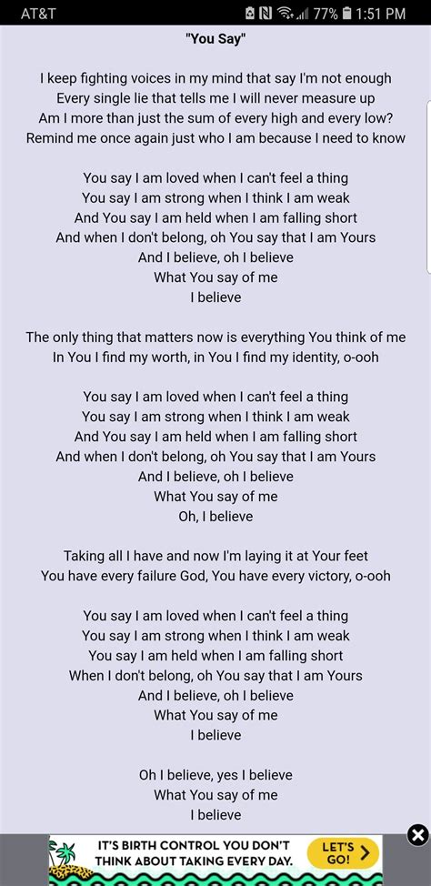 What You Say Lyrics
