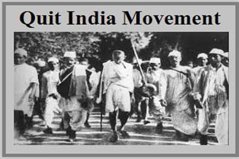 When Did The Quit India Movement Started
