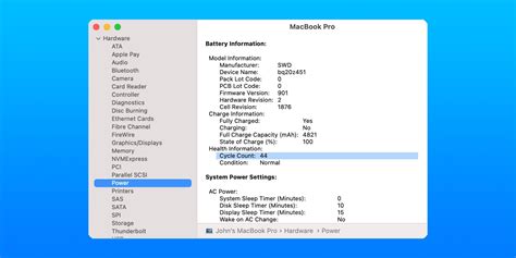 Where To See Cycle Count Macbook
