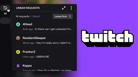 Where To See Unban Requests Twitch