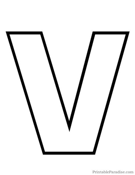White V Outline