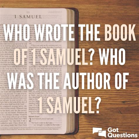 Who Wrote Samuel In The Bible