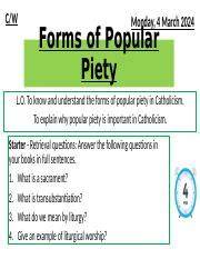 Why Is Popular Piety Important