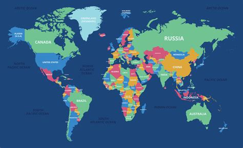 World Map And Country Names