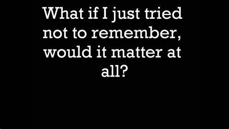 Would It Matter Lyrics Skillet